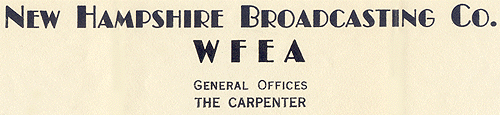 1932 New Hampshire Broadcasting Company logo
