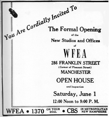 newspaper ad for WFEA's open house