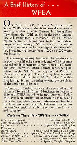 A Brief History of WFEA