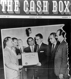 WFEA's Donn Tibbetts graces the cover of Cash Box magazine