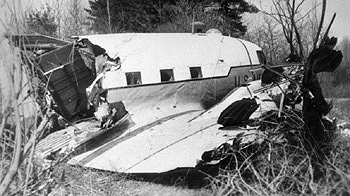 U.S. Air Force C-47 wreckage at Grenier Field in 1956