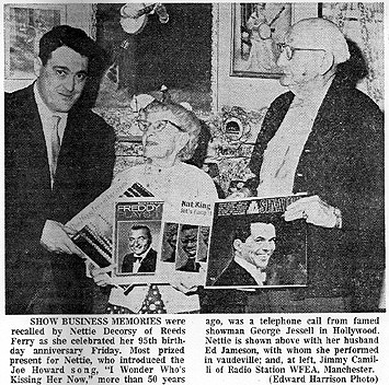 newspaper article on WFEA's Jim Camilli - February 16, 1964