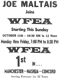 Joe Maltais joins WFEA - October 8, 1964